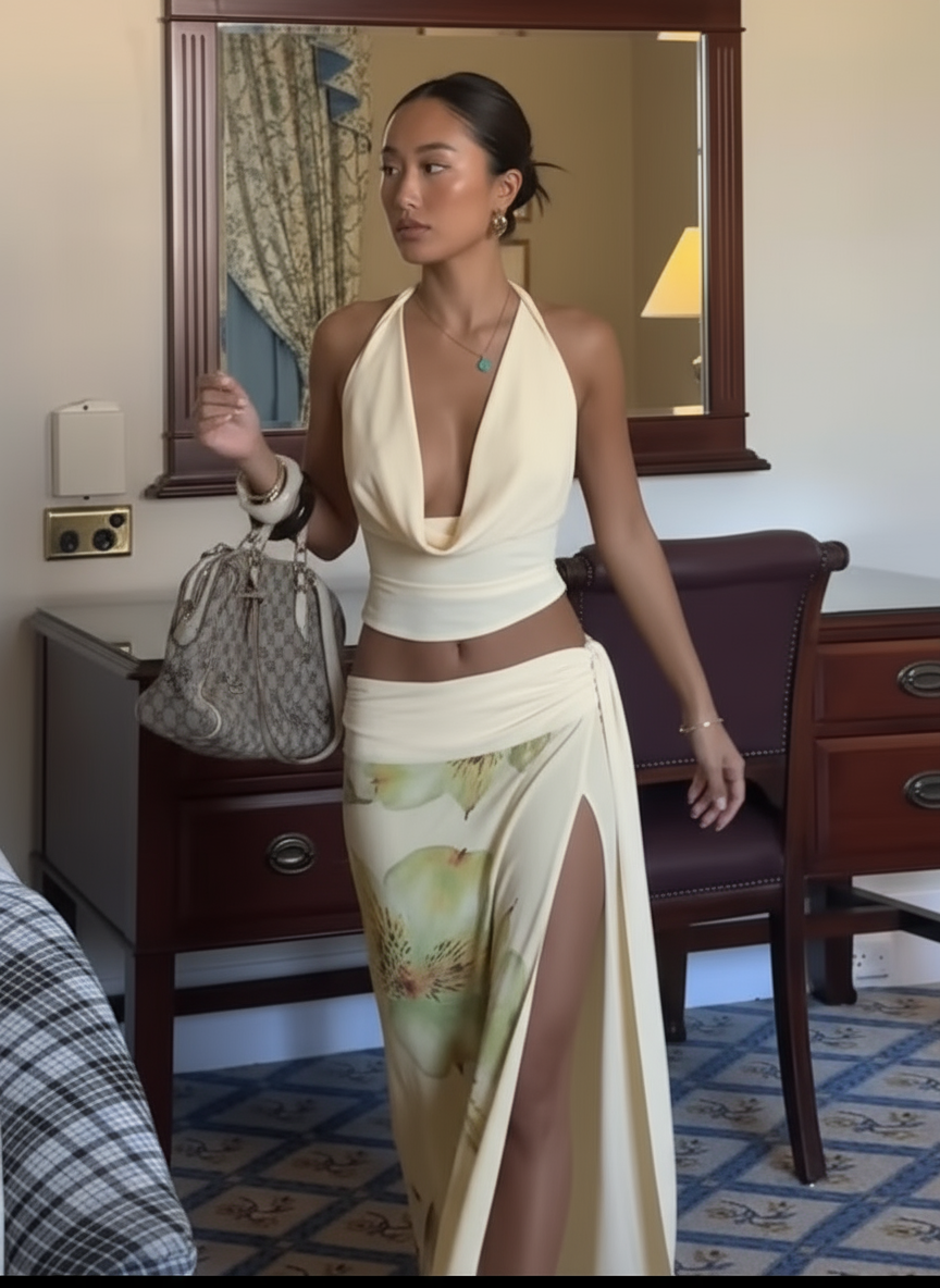 Floral Cascade  3-Piece Mesh Set