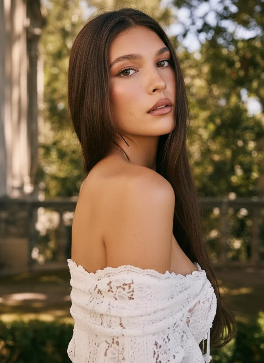 Moonlit Lace Off Shoulder Maxi Dress