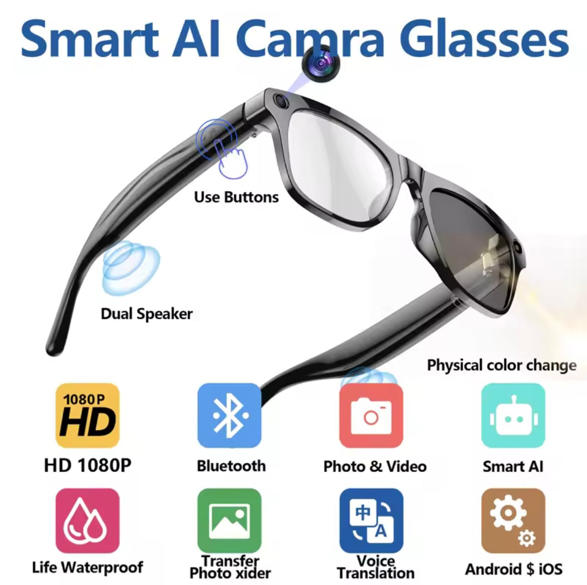 4K AI Smart Glasses