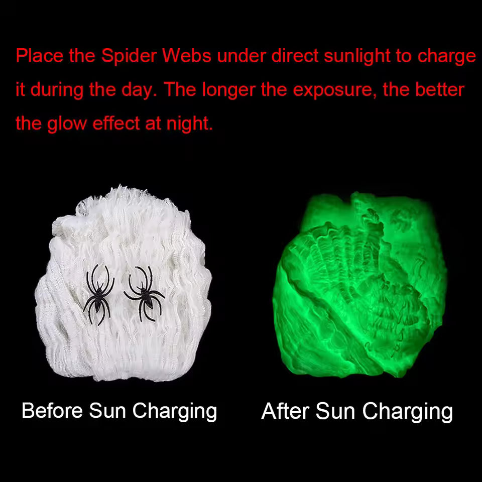 Glow in the Dark Halloween Spider Webs