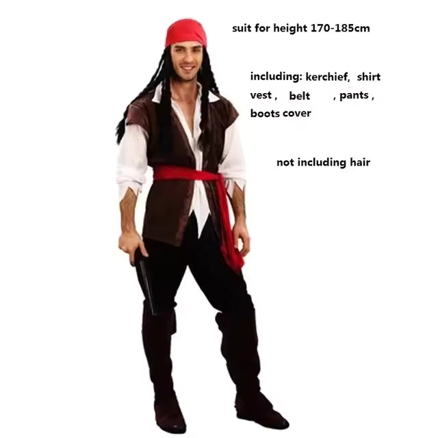 Captain Jack-Style Pirate Cosplay Costume Set