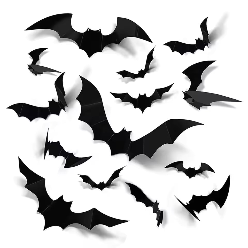 Midnight Flight 3D Halloween Bats Wall Décor