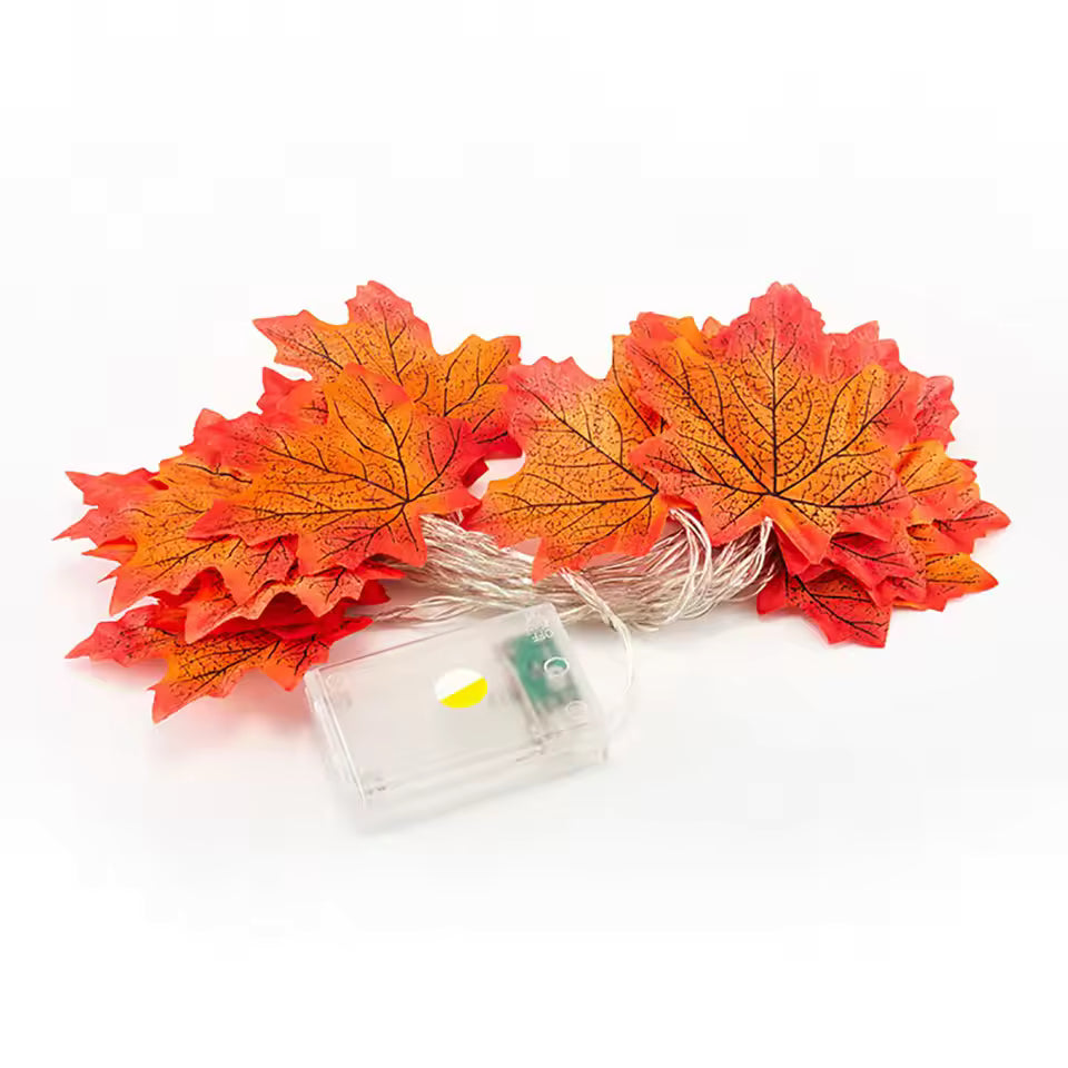 Maple Lantern Garland LED String Lights – Halloween / Home Decor