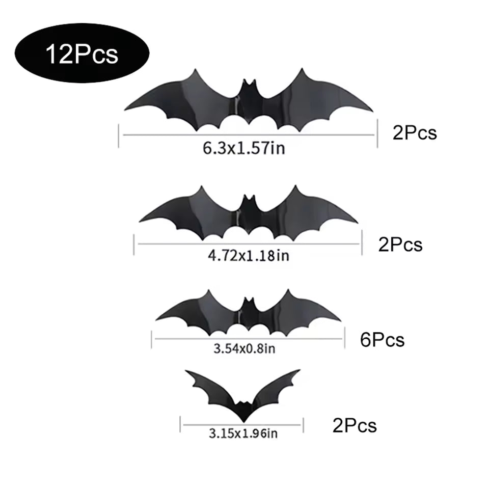 Midnight Flight 3D Halloween Bats Wall Décor