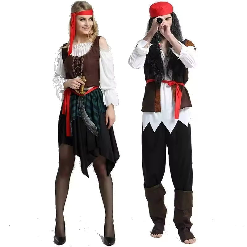 Captain Jack-Style Pirate Cosplay Costume Set