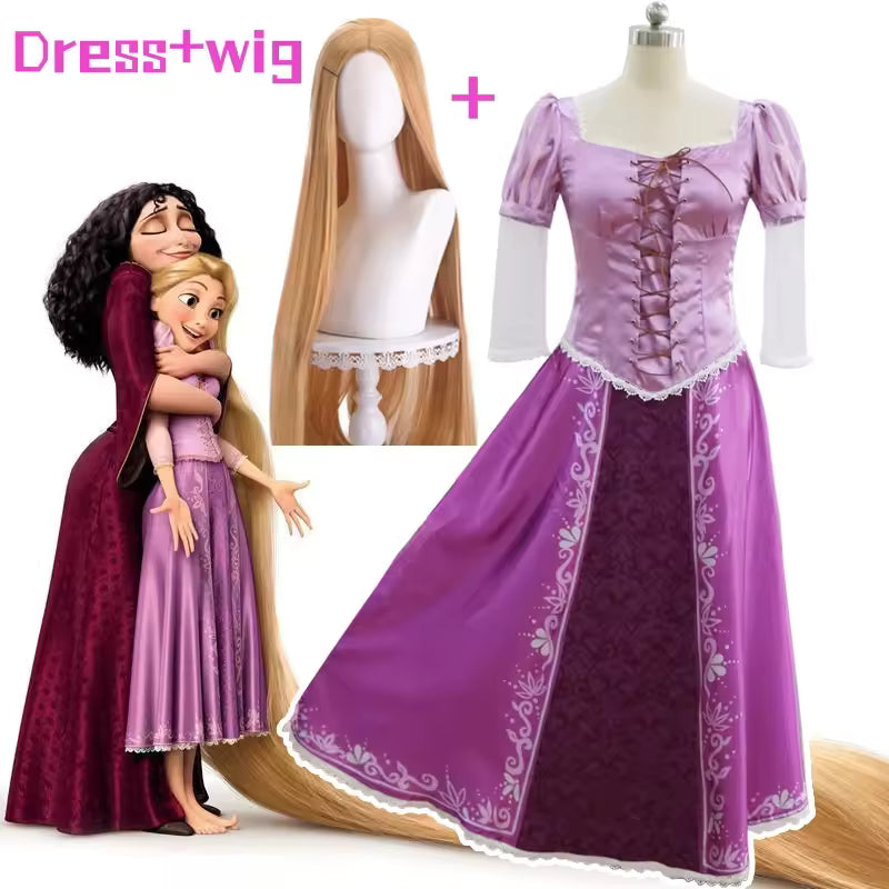 Rapunzel Long-Hair Princess Cosplay Costume