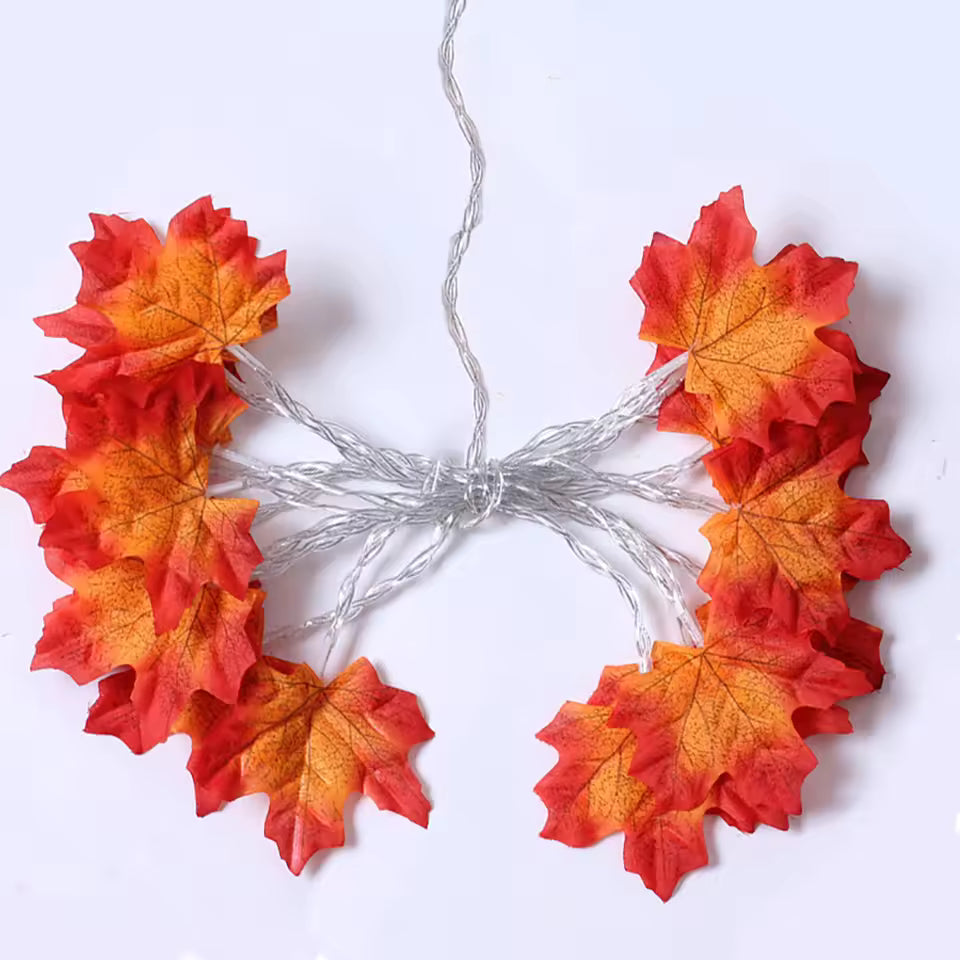 Maple Lantern Garland LED String Lights – Halloween / Home Decor