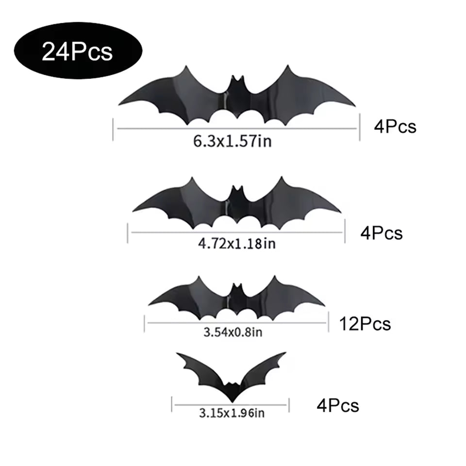 Midnight Flight 3D Halloween Bats Wall Décor