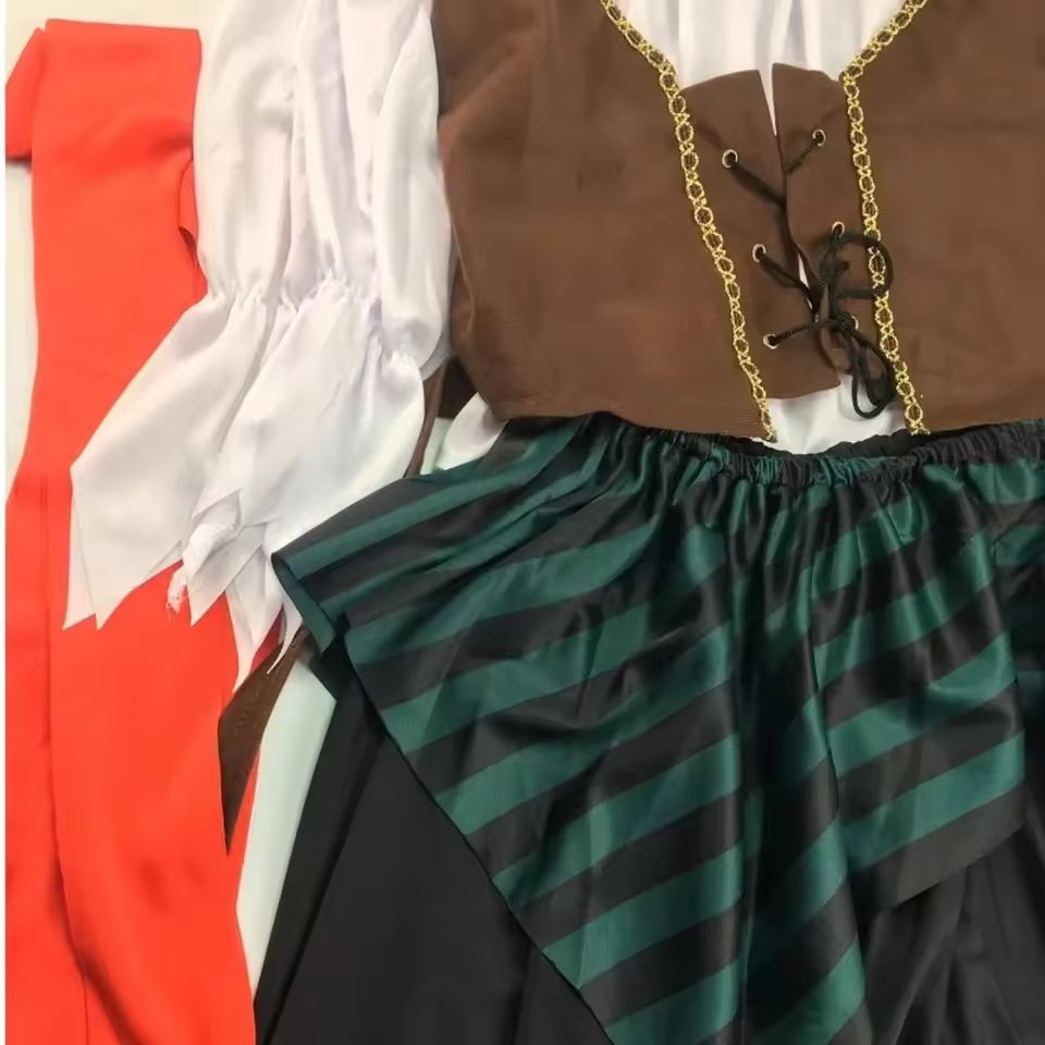 Captain Jack-Style Pirate Cosplay Costume Set