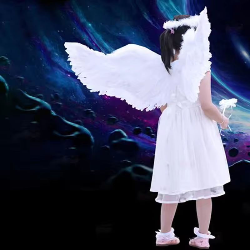 Ethereal Angel Feather Wings – Kids & Adult Party Cosplay Wings