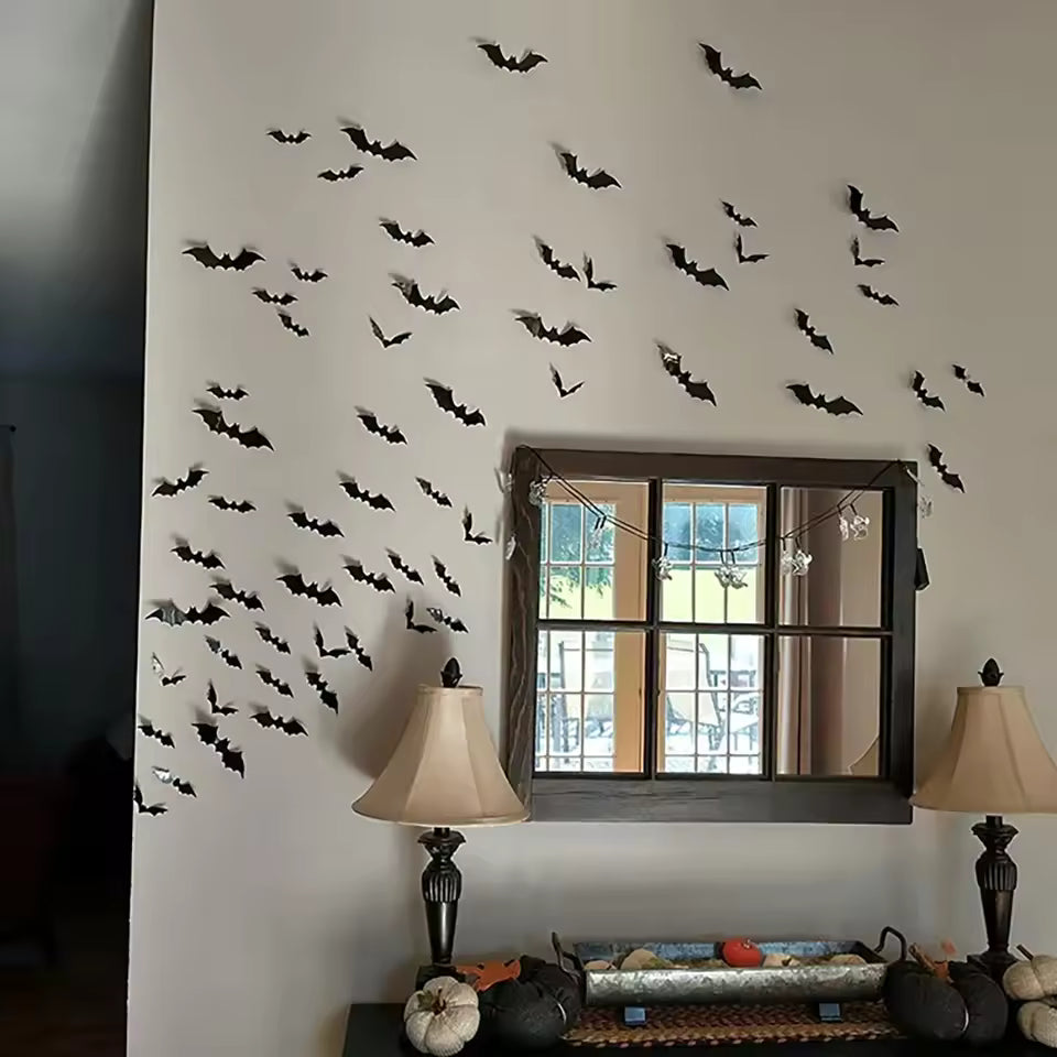 Midnight Flight 3D Halloween Bats Wall Décor