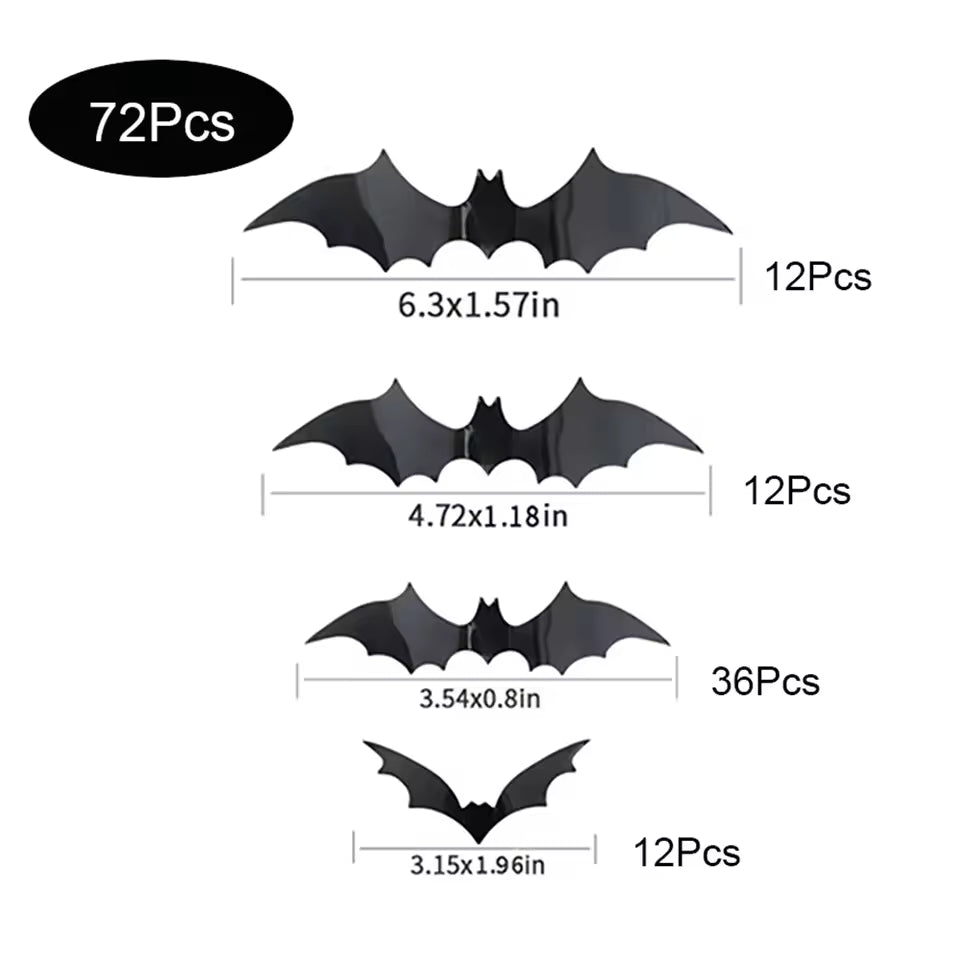 Midnight Flight 3D Halloween Bats Wall Décor