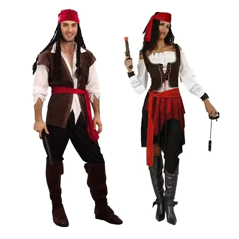 Captain Jack-Style Pirate Cosplay Costume Set