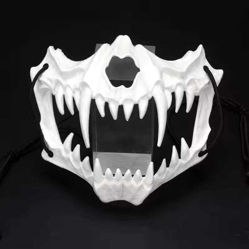Fierce Half Face Mask Collection — Dragon, Wolf, Tengu & Skull Styles
