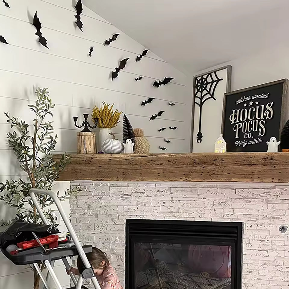 Midnight Flight 3D Halloween Bats Wall Décor