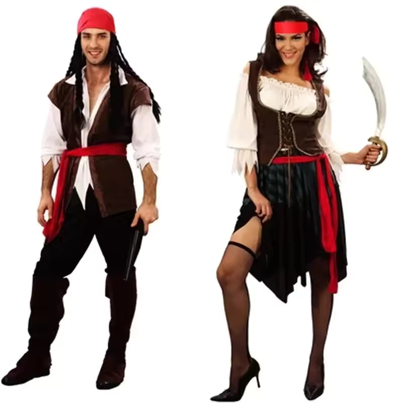 Captain Jack-Style Pirate Cosplay Costume Set