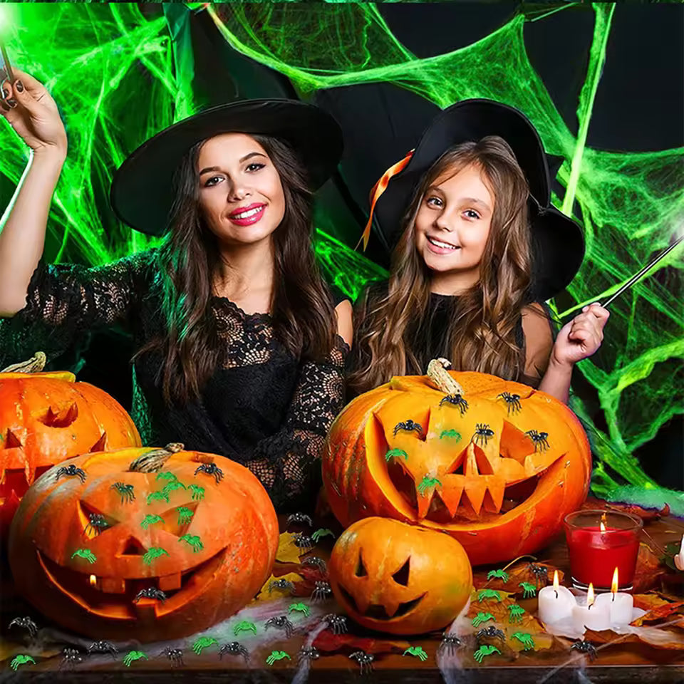 Glow in the Dark Halloween Spider Webs