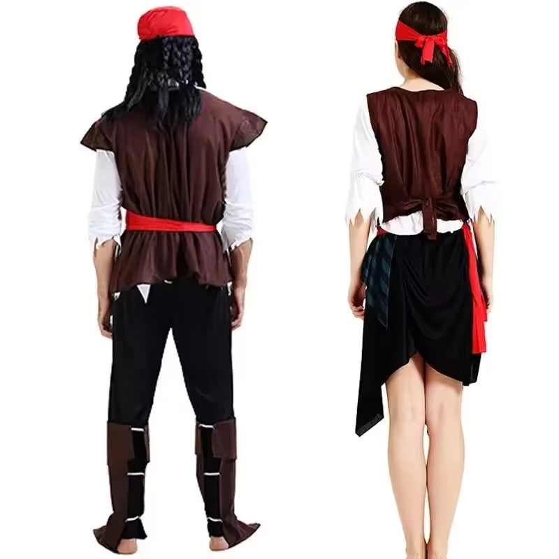 Captain Jack-Style Pirate Cosplay Costume Set