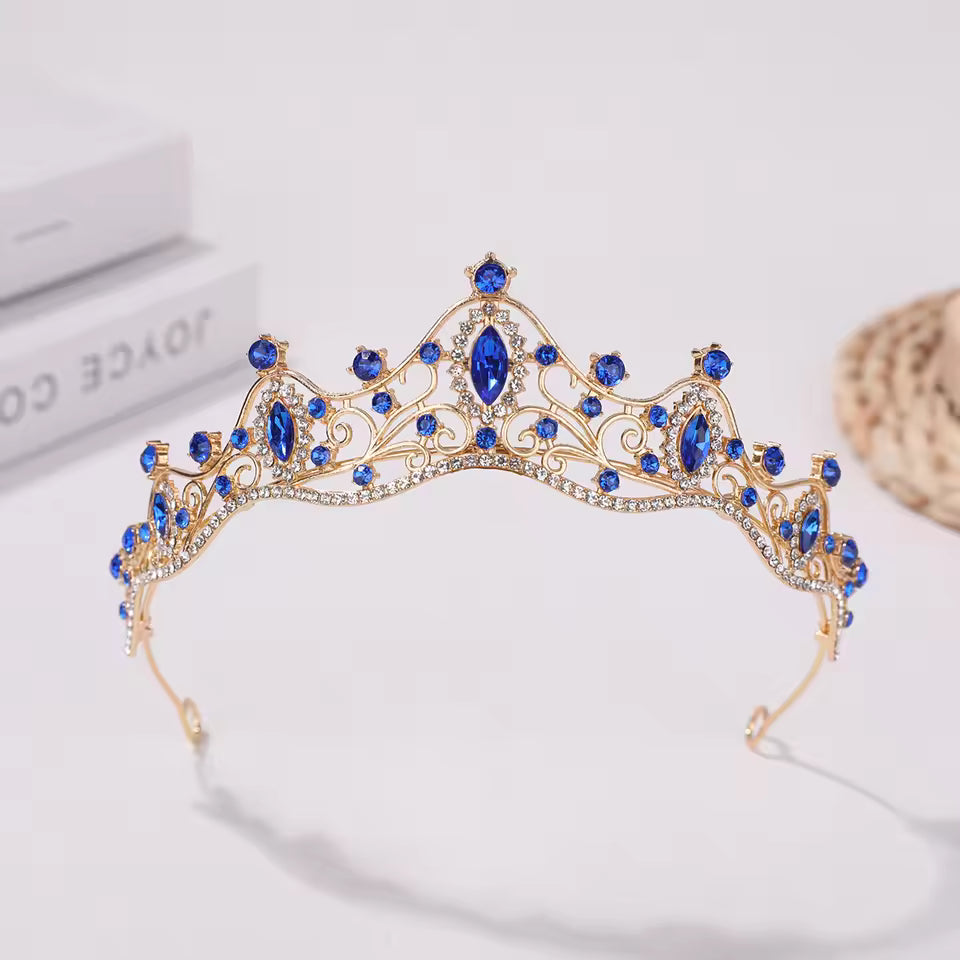 Korean Simple Bridal Tiara – Birthday & Wedding Hair Accessory for Girls
