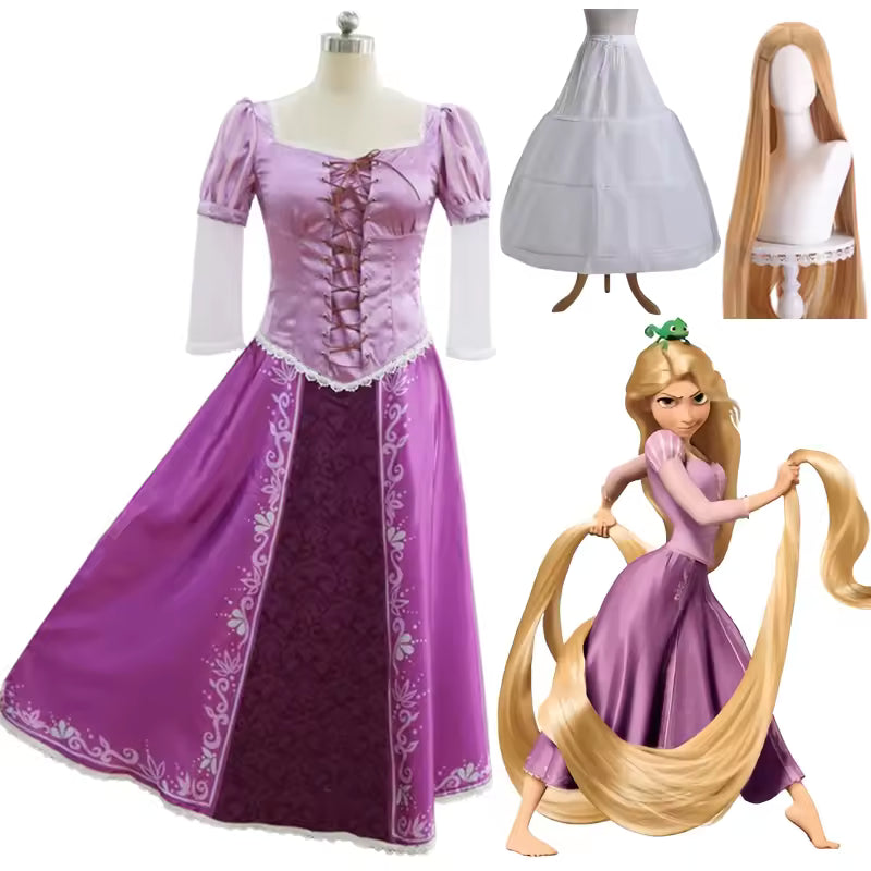 Rapunzel Long-Hair Princess Cosplay Costume
