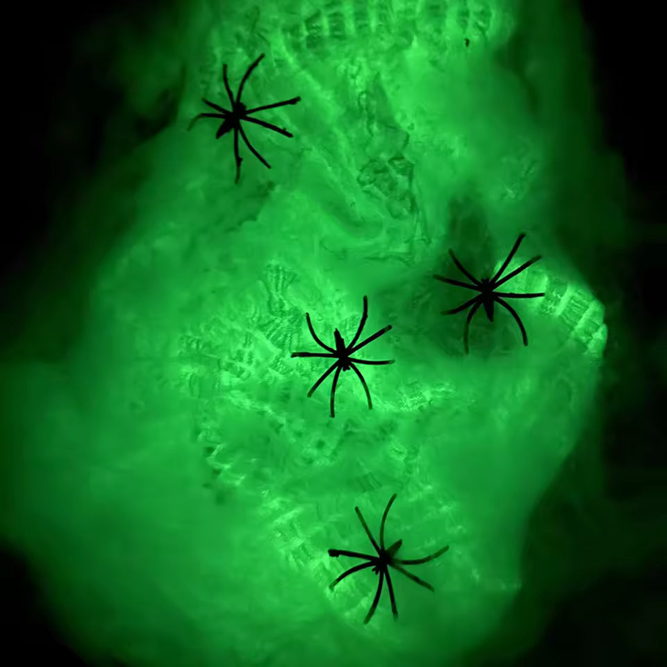 Glow in the Dark Halloween Spider Webs
