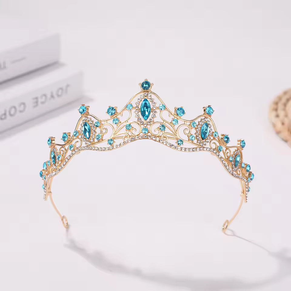 Korean Simple Bridal Tiara – Birthday & Wedding Hair Accessory for Girls