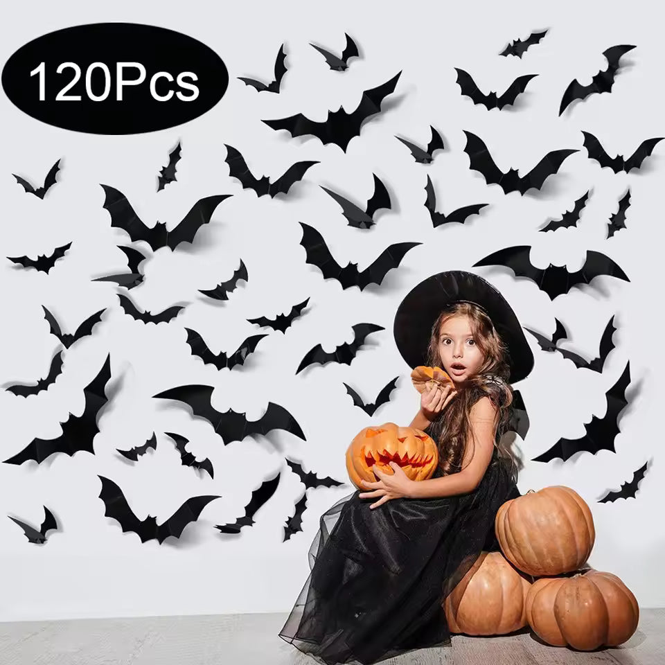 Midnight Flight 3D Halloween Bats Wall Décor