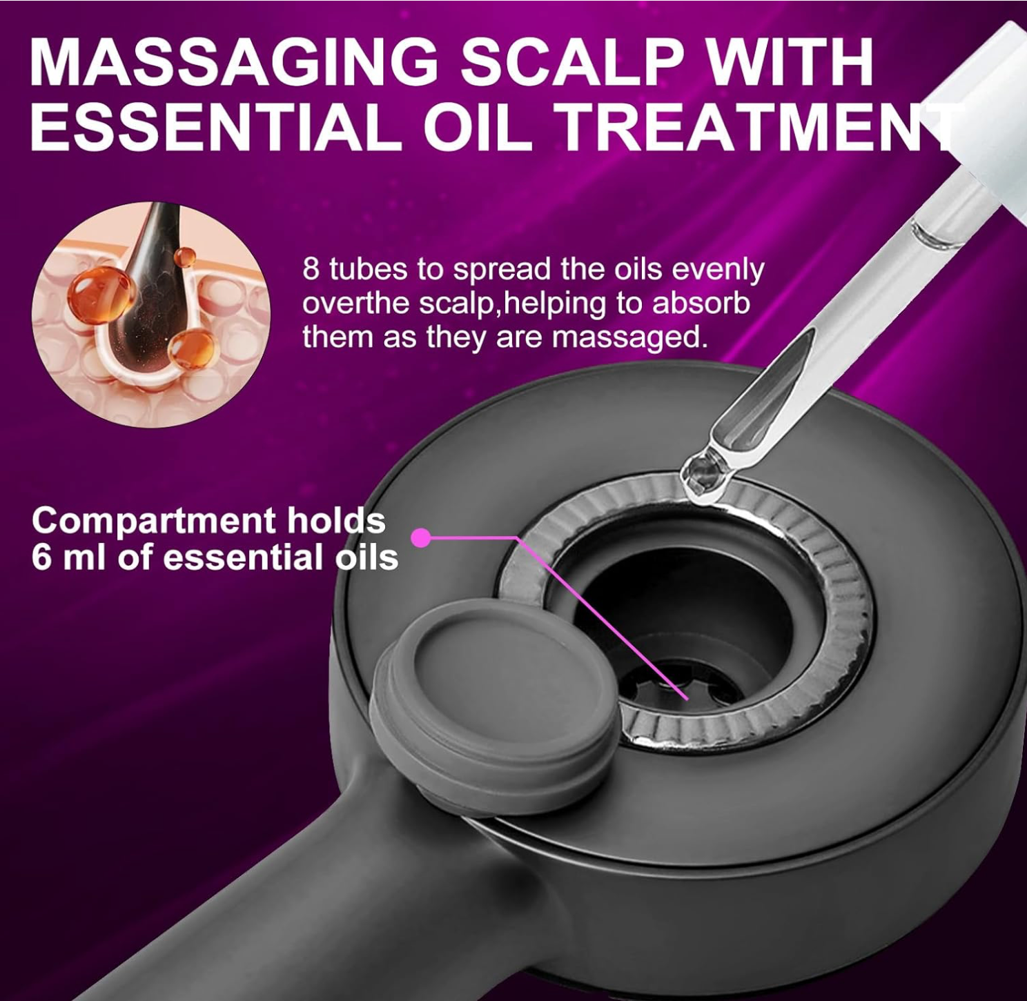 Multi Functional Scalp Massager, Red Light Head Massager Scalp