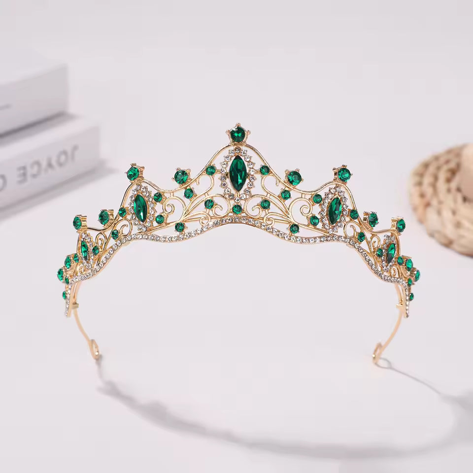 Korean Simple Bridal Tiara – Birthday & Wedding Hair Accessory for Girls