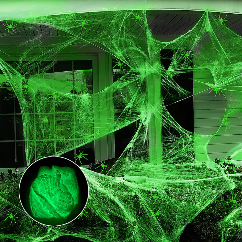 Glow in the Dark Halloween Spider Webs