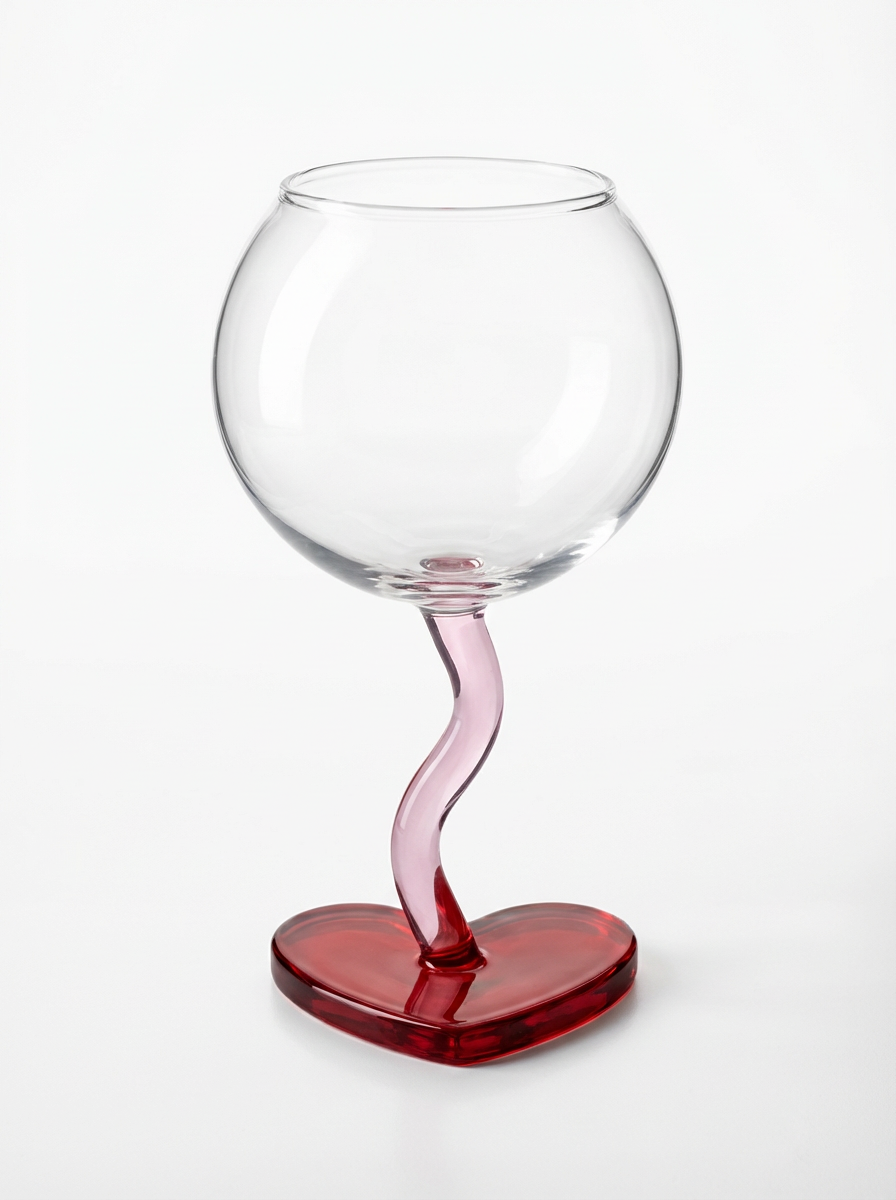 Heart Shaped Wine Glass Set